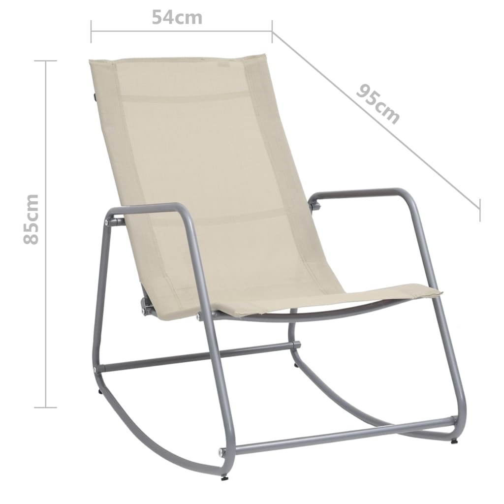 Garden Swing Chair Cream 95x54x85 cm Textilene