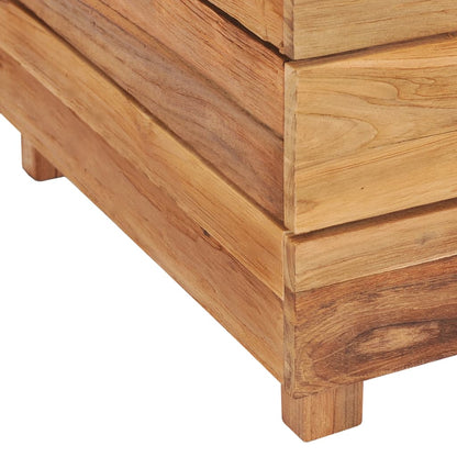 Raised Bed 50x40x38 cm Solid Wood Teak and Steel