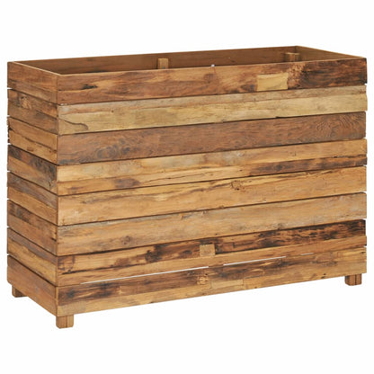 Raised Bed 100x40x72 cm Recycled Teak Wood and Steel