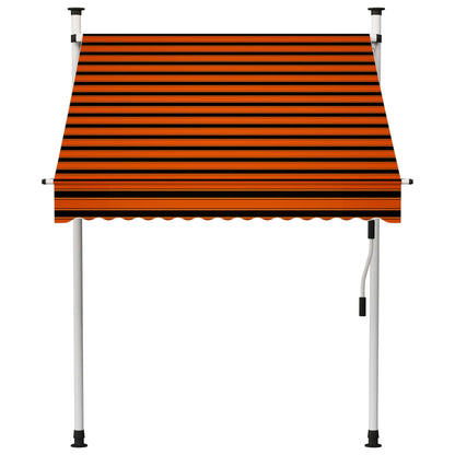Manual Retractable Awning 150 cm Orange and Brown
