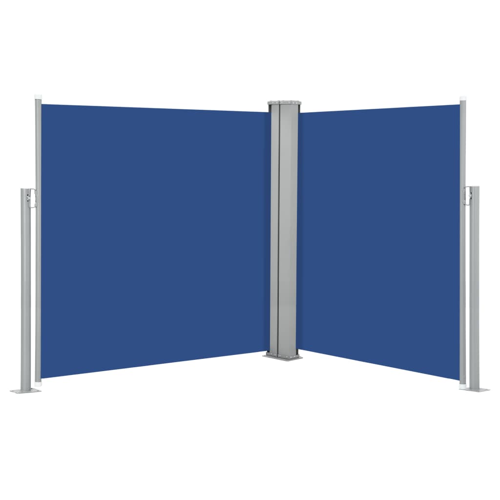 Retractable Side Awning Blue 160x600 cm