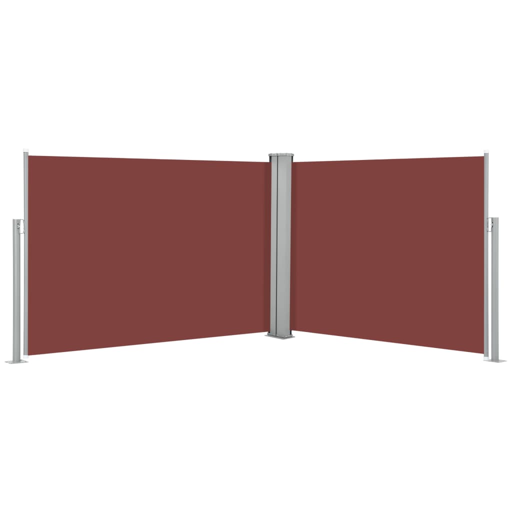 Retractable Side Awning Brown 100x1000 cm