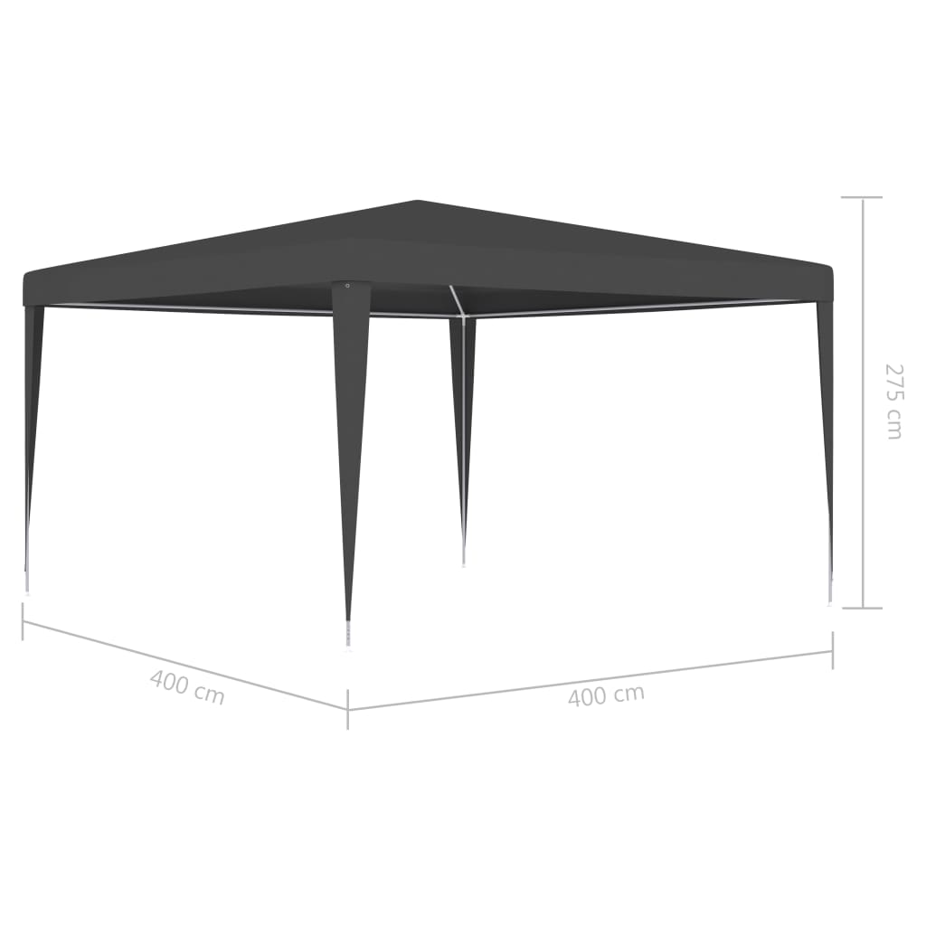 Professional Party Tent 4x4 m Anthracite 90 g/m²