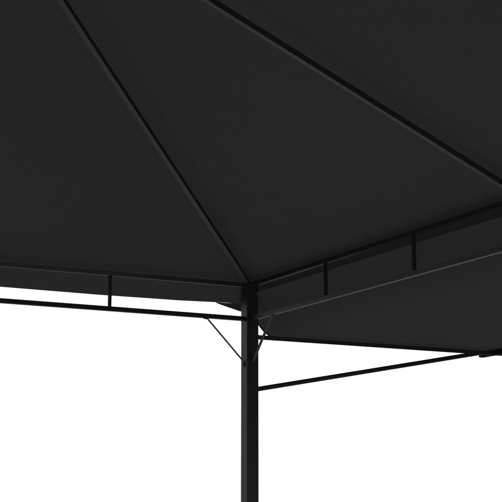 Gazebo with Double Extending Roofs 3x3x2.75 m Anthracite 180g/m²