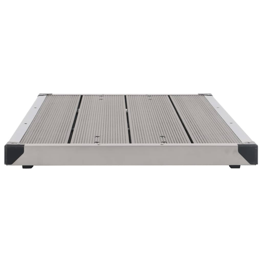 Outdoor Shower Tray WPC Stainless Steel 110x62 cm Grey