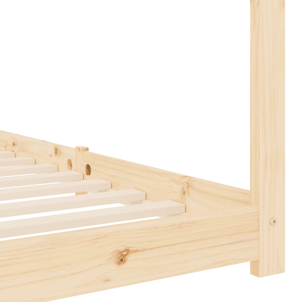 Kids Bed Frame Solid Pine Wood 70x140 cm