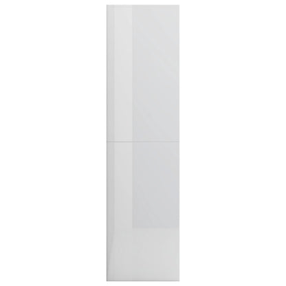 Book Cabinet/Room Divider High Gloss White 155x24x160 cm Engineered Wood
