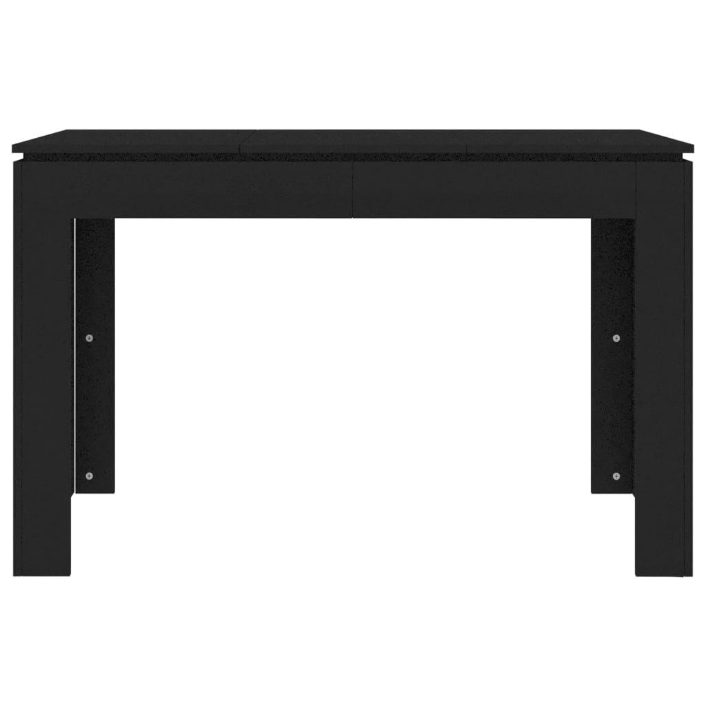 Dining Table Black 120x60x76 cm Engineered Wood