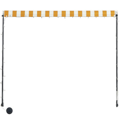 Retractable Awning with LED 150x150 cm Yellow and White