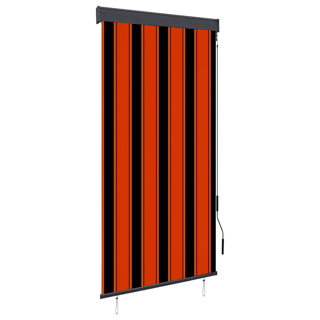 Outdoor Roller Blind 80x250 cm Orange and Brown