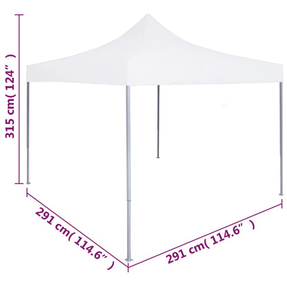 Professional Folding Party Tent 3x3 m Steel White