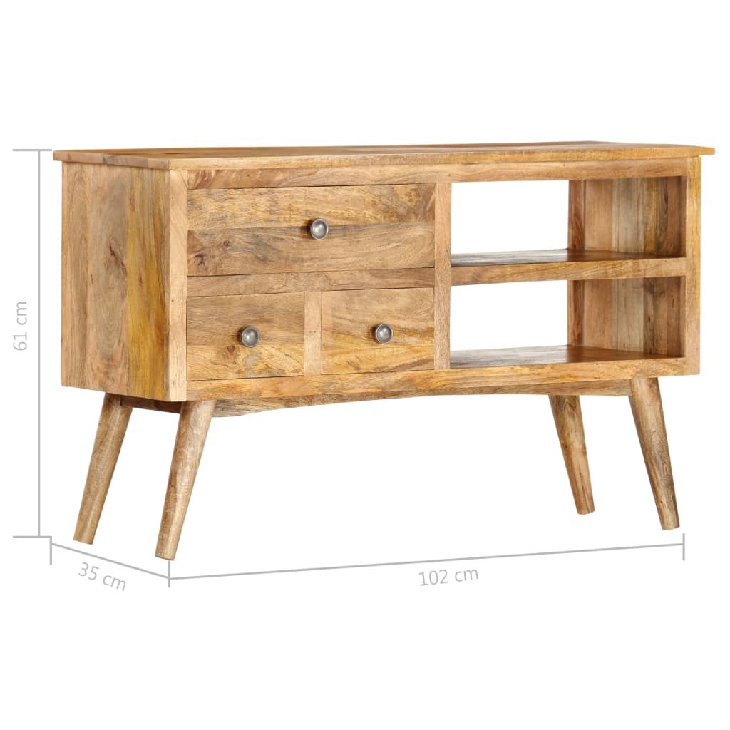 Sideboard 102x35x61 cm Solid Mango Wood