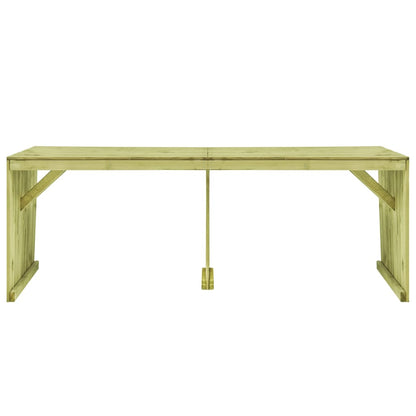 Garden Table 220x101.5x80 cm Impregnated Pinewood