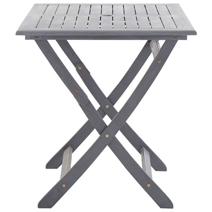 7 Piece Garden Dining Set Solid Acacia Wood Grey