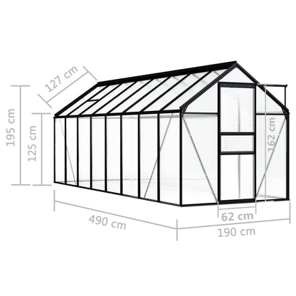 Greenhouse Anthracite Aluminium 9.31 m²