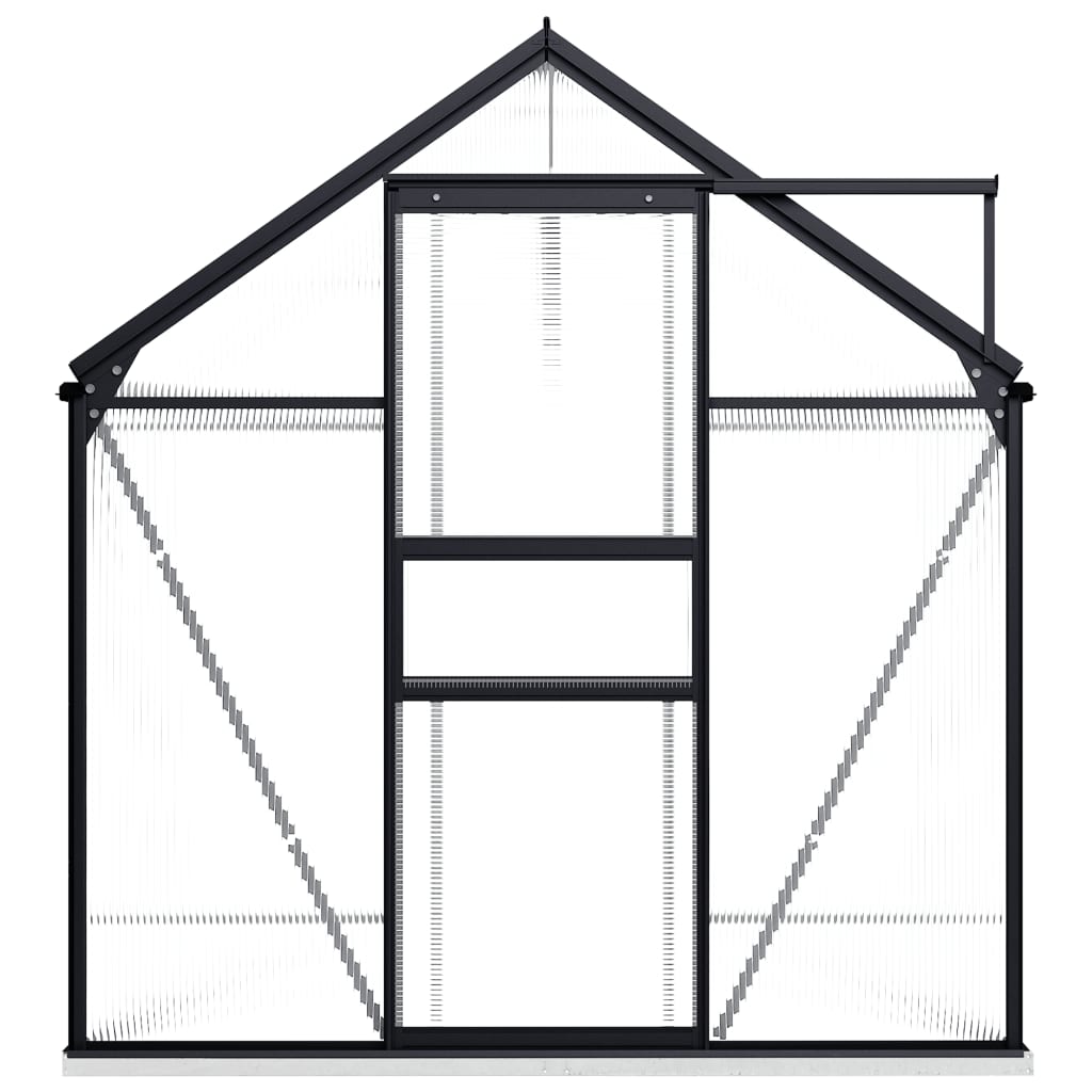 Greenhouse with Base Frame Anthracite Aluminium 4.75 m²