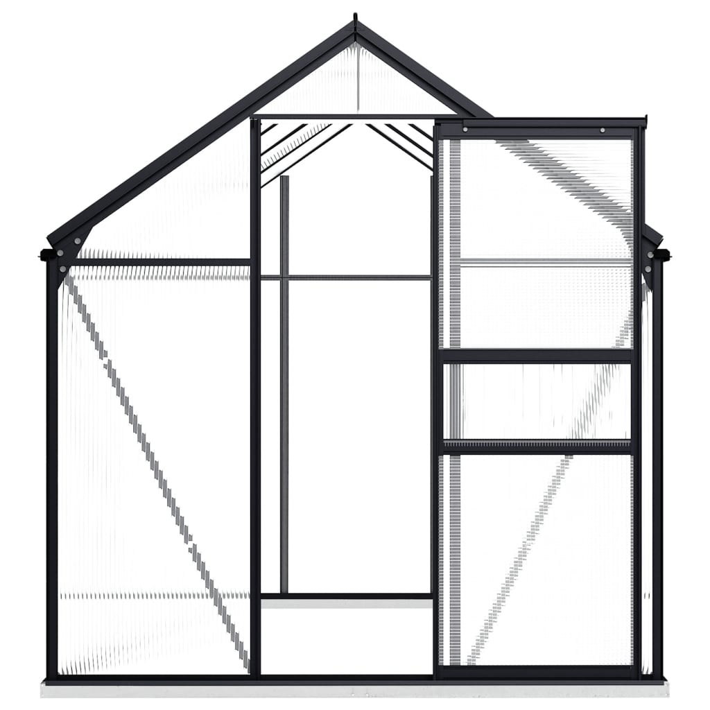 Greenhouse with Base Frame Anthracite Aluminium 4.75 m²