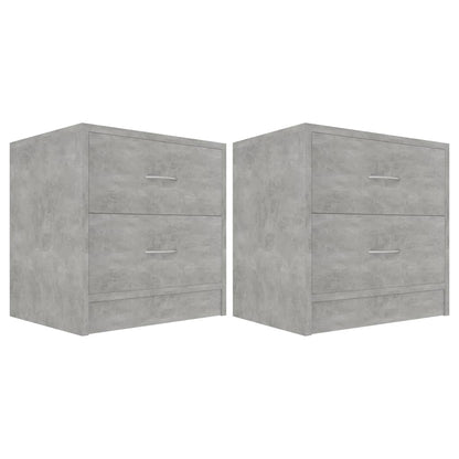 Bedside Cabinets 2 pcs Concrete Grey 40x30x40 cm Engineered Wood