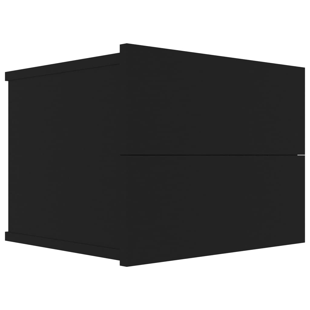 Bedside Cabinets 2 pcs Black 40x30x30 cm Engineered Wood