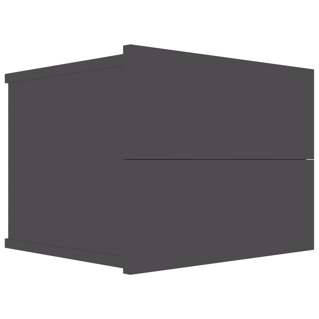 Bedside Cabinets 2 pcs Grey 40x30x30 cm Engineered Wood