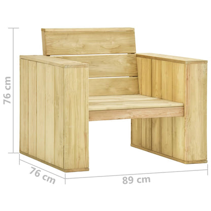 Garden Chair 89x76x76 cm Impregnated Pinewood