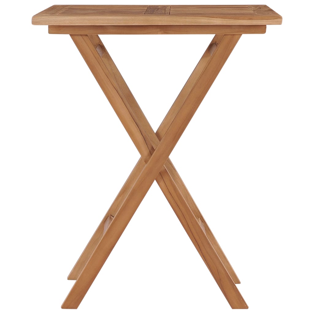 Folding Garden Table 60x60x75 cm Solid Teak Wood
