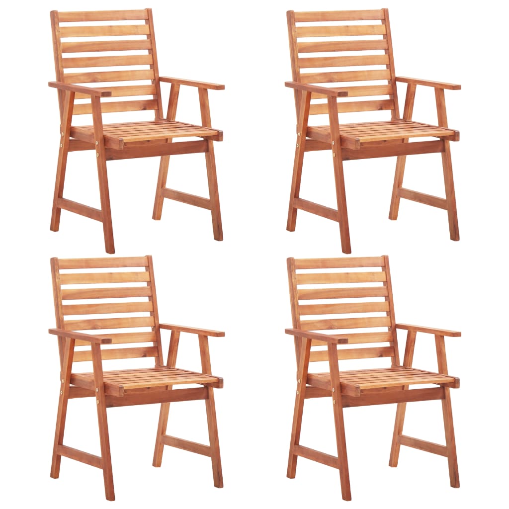 Outdoor Dining Chairs 4 pcs Solid Acacia Wood