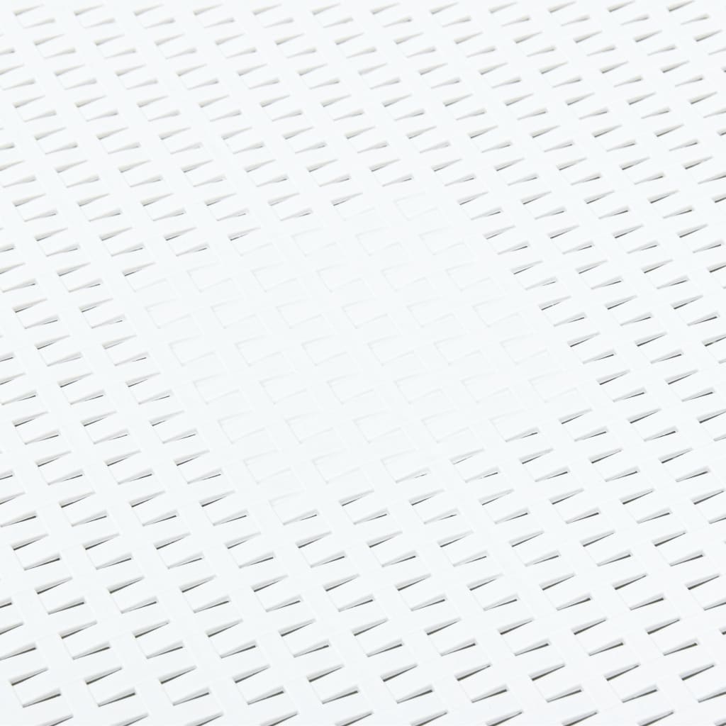 Side Table White 54x54x36.5 cm Plastic