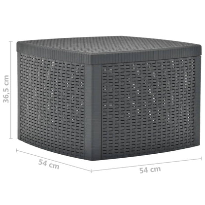 Side Table Anthracite 54x54x36.5 cm Plastic