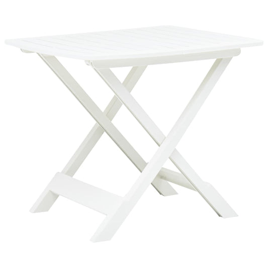 Folding Garden Table White 79x72x70 cm Plastic