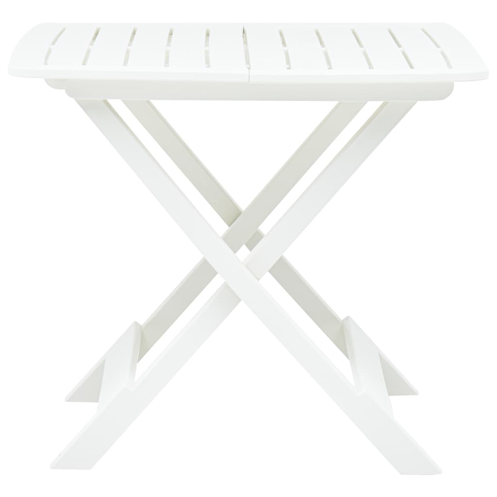 Folding Garden Table White 79x72x70 cm Plastic
