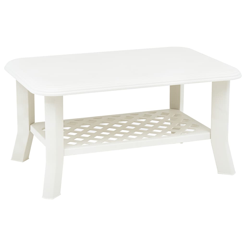 Coffee Table White 90x60x46 cm Plastic