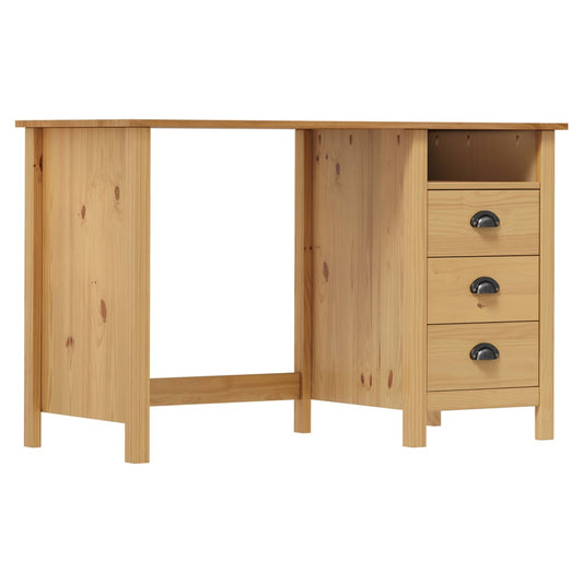 Desk Hill with 3 Drawers 120x50x74 cm Solid Pine Wood