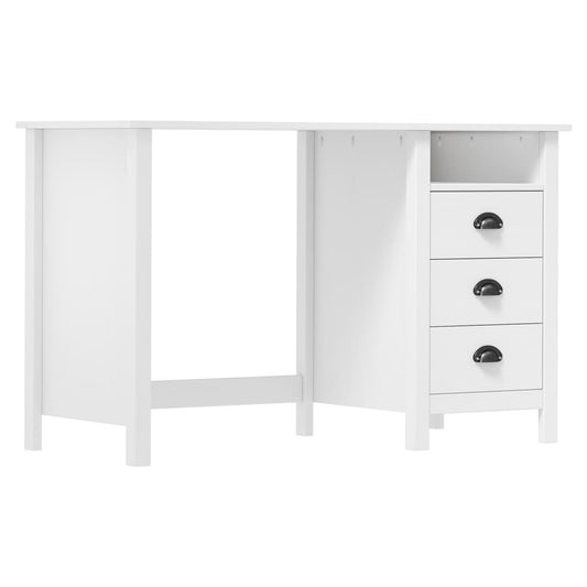 Desk Hill with 3 Drawers 120x50x74 cm Solid Pine Wood