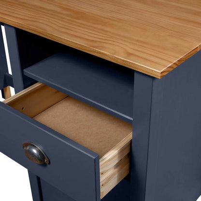 Desk Hill with 3 Drawers Grey 120x50x74 cm Solid Pine Wood