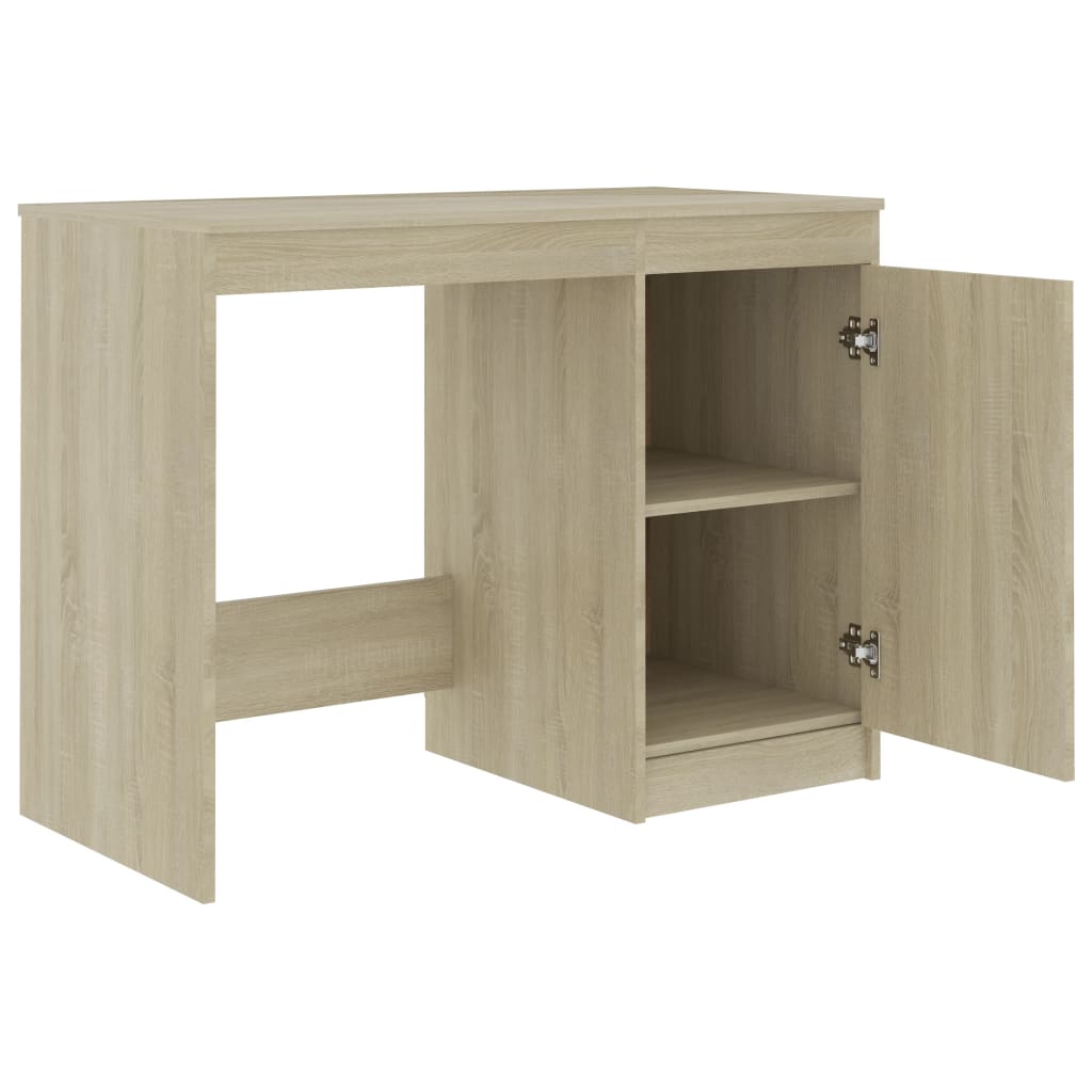Desk Sonoma Oak 100x50x76 cm Engineered Wood