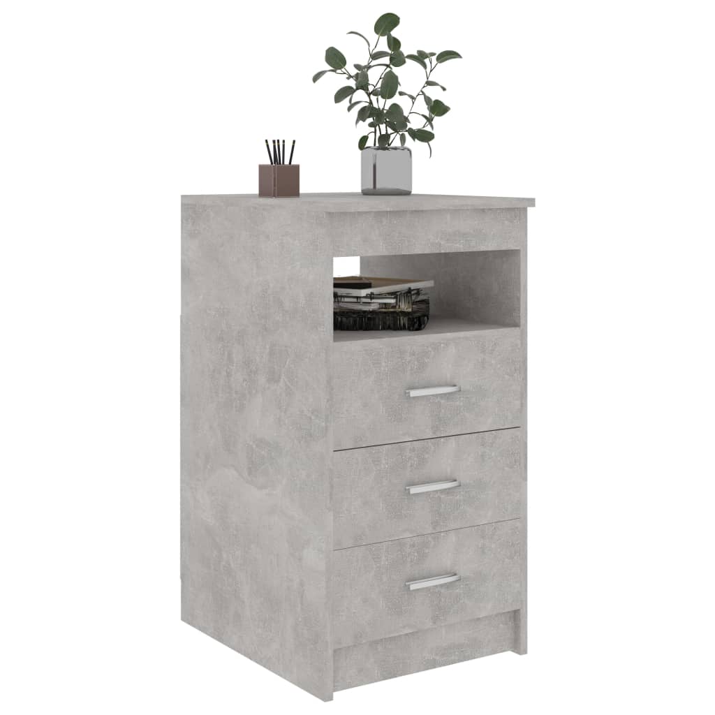 Drawer Cabinet Concrete Grey 40x50x76 cm Engineered Wood