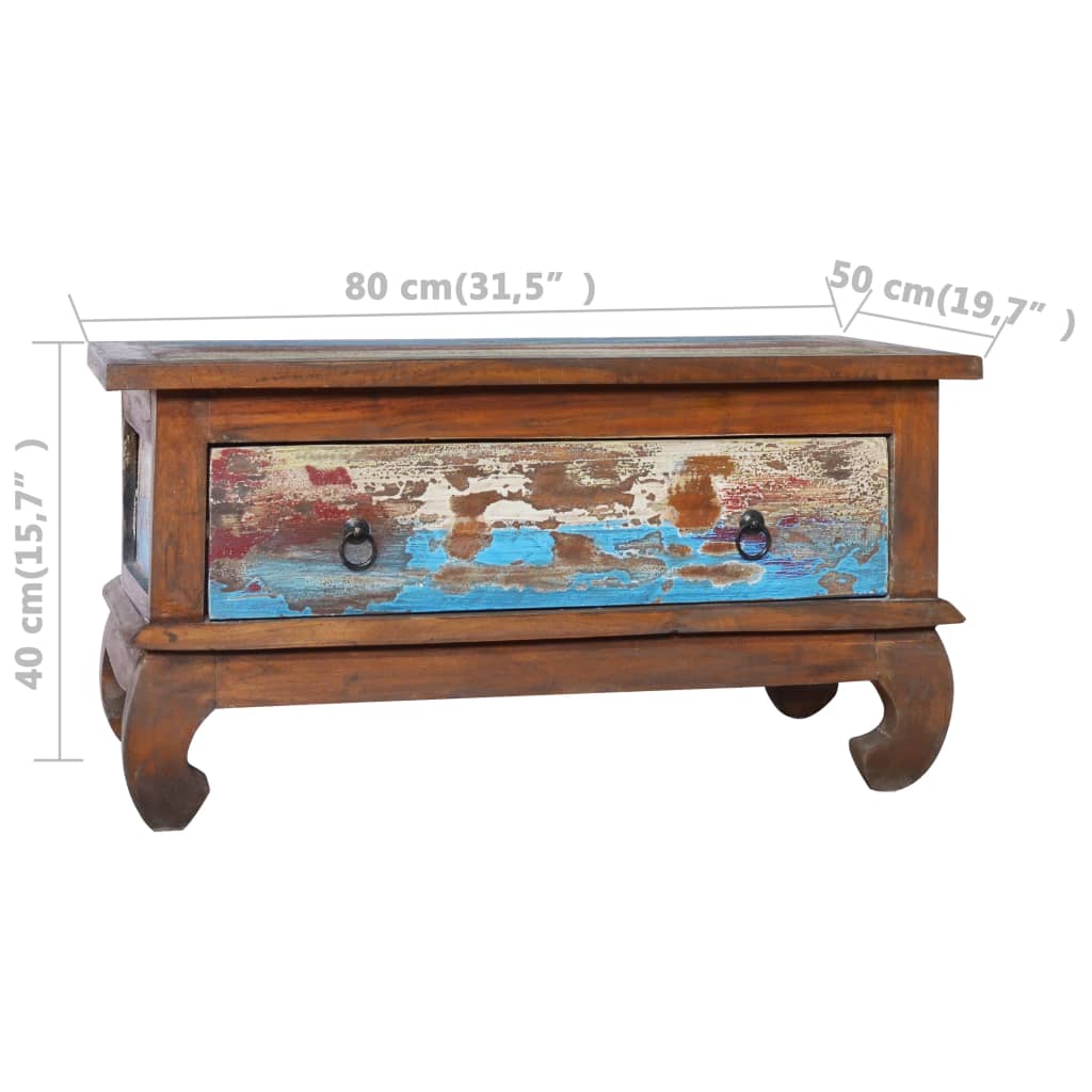 Coffee Table 80x50x40 cm Reclaimed Teak Wood