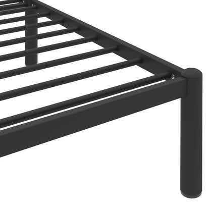 Bed Frame Black Metal 200x200 cm