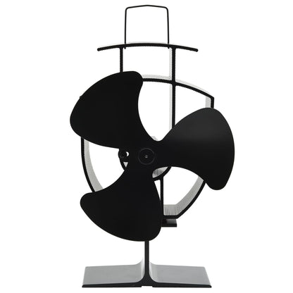 Heat Powered Stove Fan 3 Blades Black