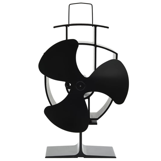 Heat Powered Stove Fan 3 Blades Black