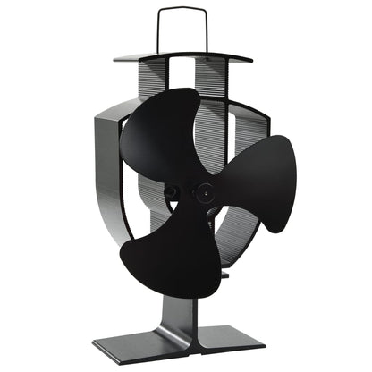 Heat Powered Stove Fan 3 Blades Black