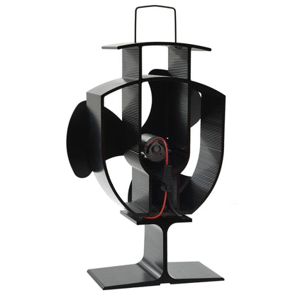 Heat Powered Stove Fan 3 Blades Black