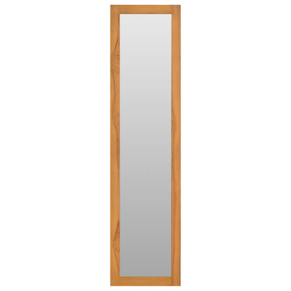 Wall Mirror with Shelves 30x30x120 cm Solid Teak Wood