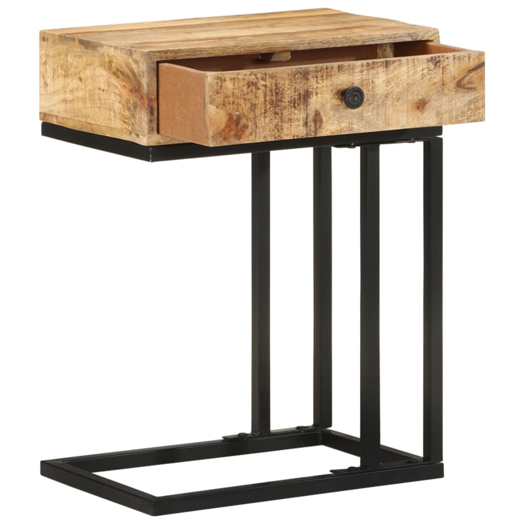 U-Shaped Side Table 45x30x61 cm Solid Mango Wood