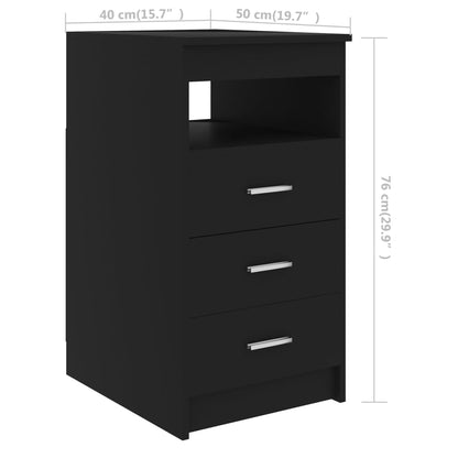 Desk Black 140x50x76 cm Engineered Wood