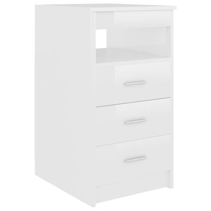 Desk High Gloss White 140x50x76 cm Engineered Wood