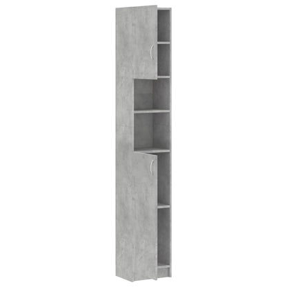 Bathroom Cabinet Concrete Grey 32x25.5x190 cm Engineered Wood