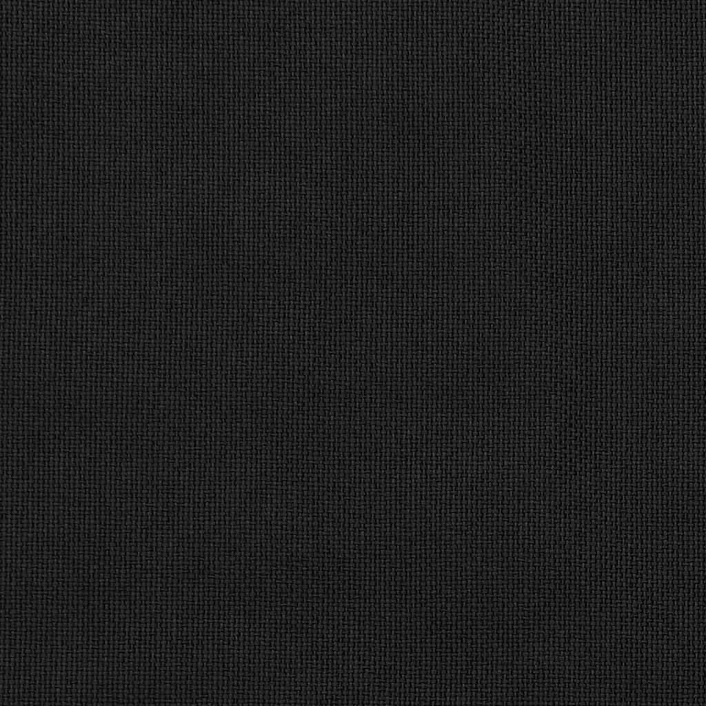 Linen-Look Blackout Curtains with Hooks 2 pcs Black 140x245 cm
