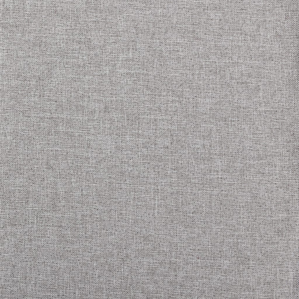 Linen-Look Blackout Curtains with Grommets 2pcs Grey 140x175cm